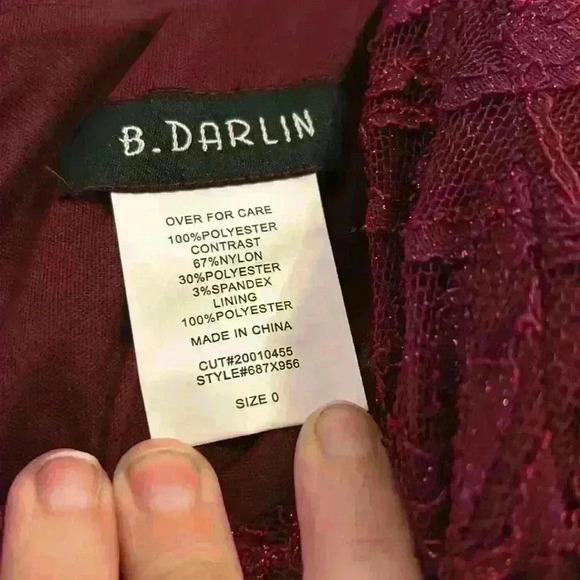 Red and White Floral Formal Knee Length Dress - Picture 4 of 10